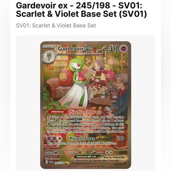 SV01: Gardevoir Ex - 245/198 - Picture 2 of 2